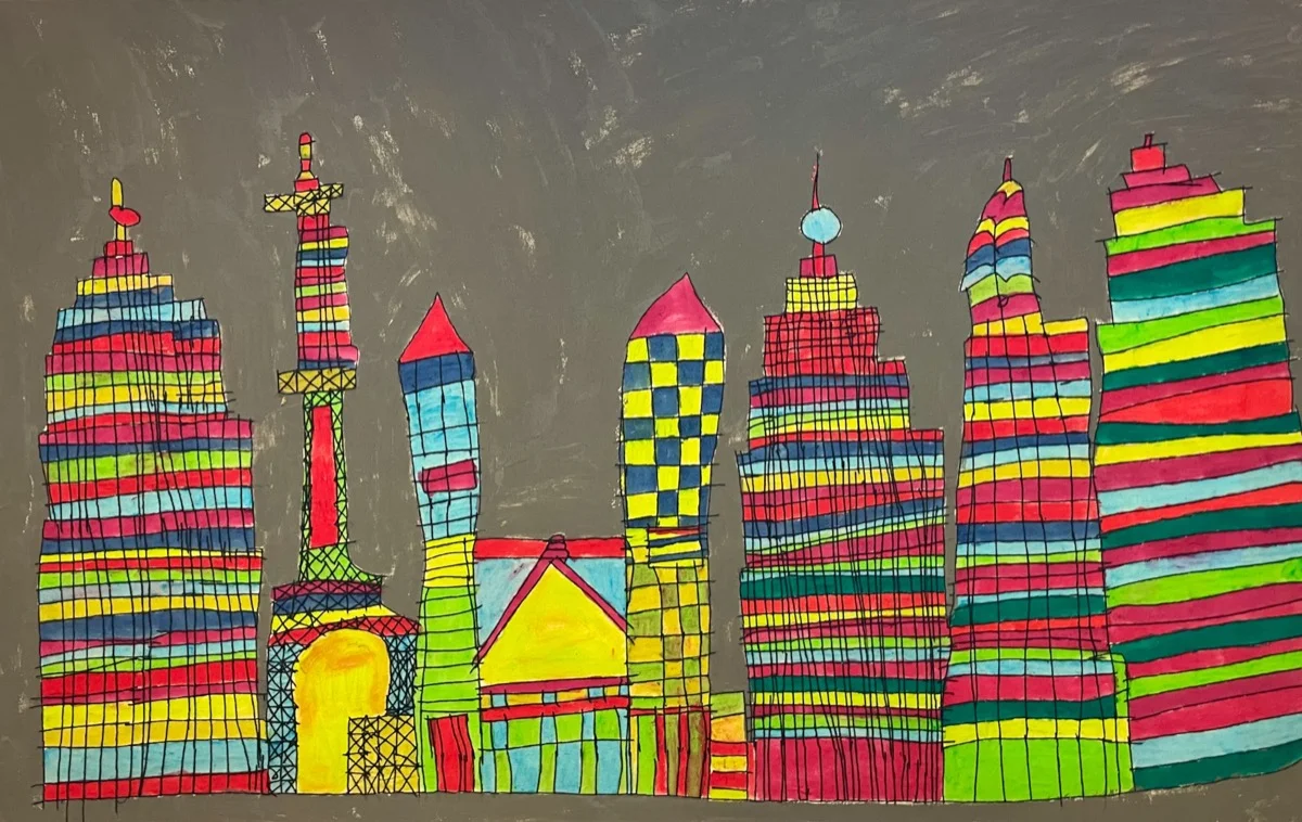 Kasteel van Nieuwjaar — schilderij door Marijke Biemans, 80 × 125 cm